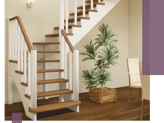 Г-образные лестницы под ключ в Сергиеве Посаде — изготовление и монтаж