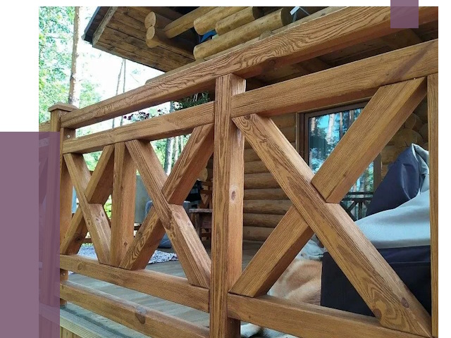 Деревянные перила под ключ в Сергиеве Посаде от 7676 руб. 