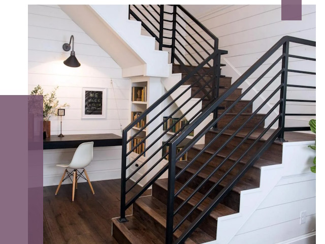 Перила для лестницы в доме в Сергиеве Посаде от 7420 руб. — ПРОЛЁТ-Сгп