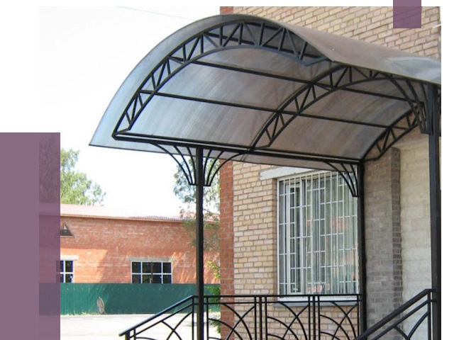 Металлические навесы и козырьки в Сергиеве Посаде от 12793 руб.