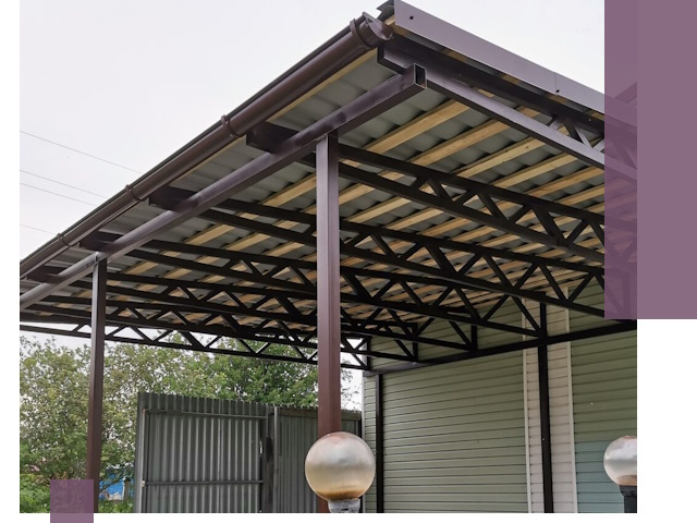 Навесы под ключ в Сергиеве Посаде: изготовление, монтаж и гарантия