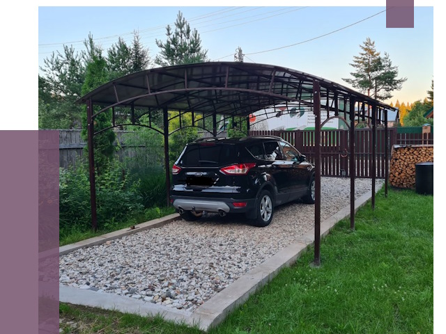 Навесы для автомобиля в Сергиеве Посаде от 13151 руб.  | ПРОЛЁТ-Сгп