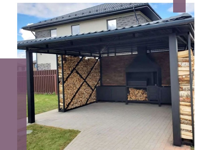 Навесы для барбекю в Сергиеве Посаде от 12741 руб. под ключ | ПРОЛЁТ-Сгп