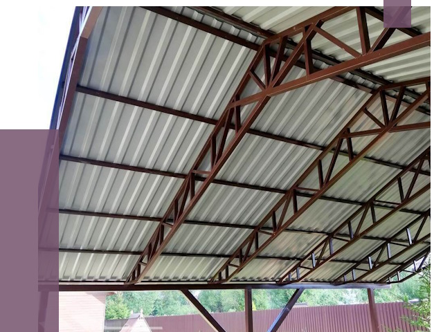 Навесы из профнастила в Сергиеве Посаде от 7368 руб. | ПРОЛЁТ-Сгп