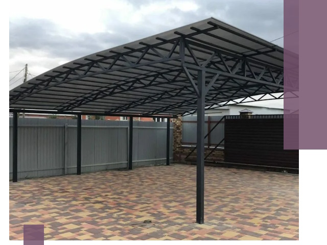 Металлические навесы под ключ в Сергиеве Посаде — изготовление и монтаж