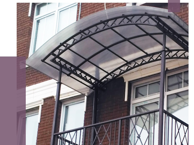 Козырьки над балконом в Сергиеве Посаде от 8648 руб. | ПРОЛЁТ-Сгп