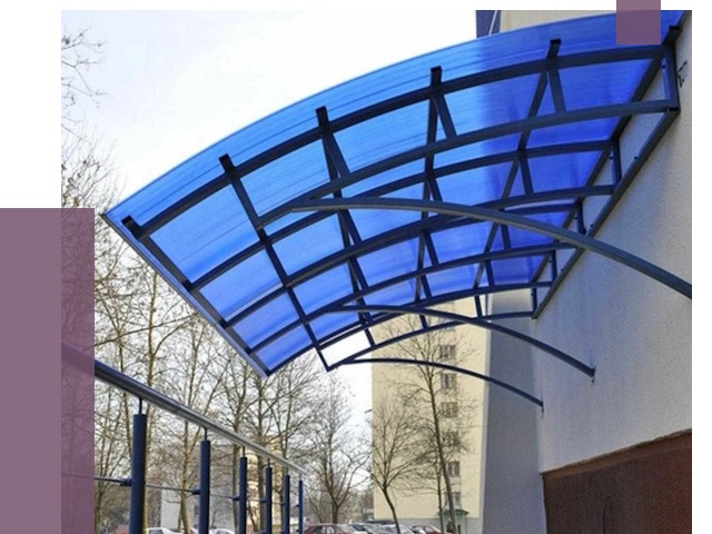 Козырьки из поликарбоната в Сергиеве Посаде от 4298 руб. под ключ | ПРОЛЁТ-Сгп