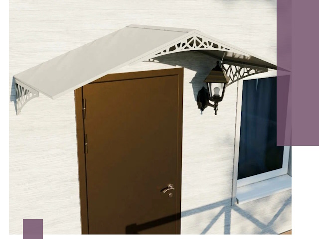 Металлические козырьки на входы и террасы в Сергиеве Посаде