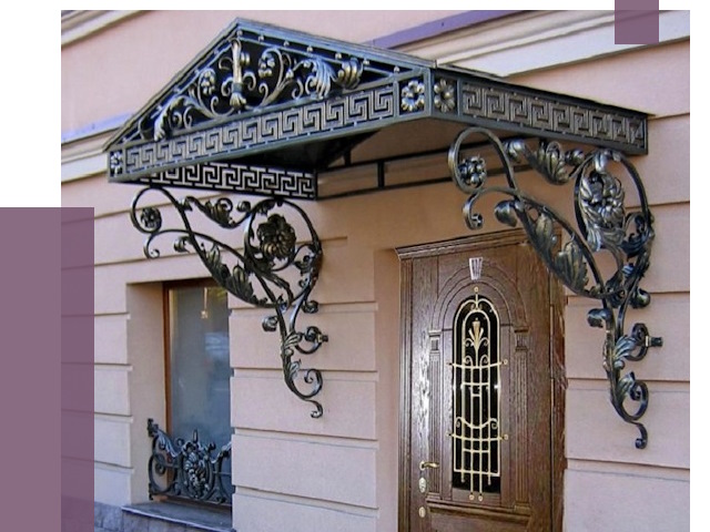 Кованые козырьки в Сергиеве Посаде под ключ от 12741 руб. — ПРОЛЁТ