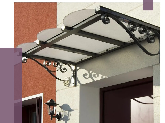 Односкатные козырьки в Сергиеве Посаде от 8392 руб.  | ПРОЛЁТ-Сгп