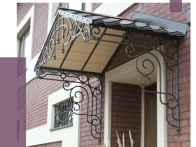 Двускатные козырьки в Сергиеве Посаде под ключ от 12793 руб.