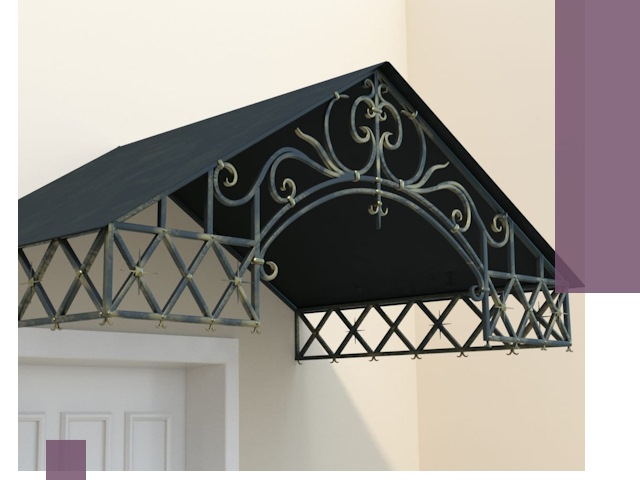 Двускатные металлические козырьки под ключ в Сергиеве Посаде